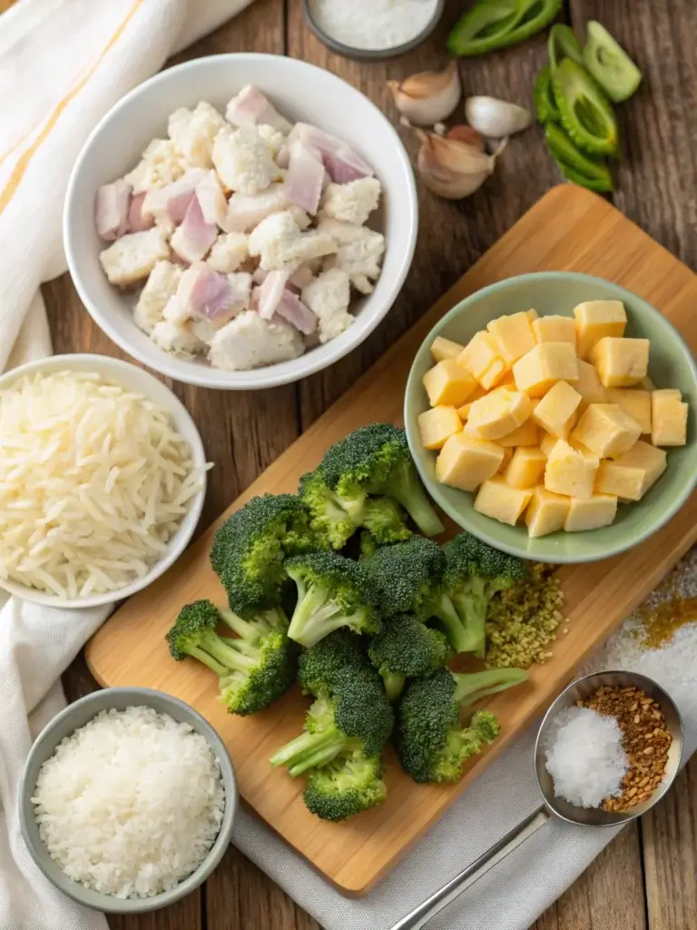 chicken broccoli rice casserole INGREDIENTS