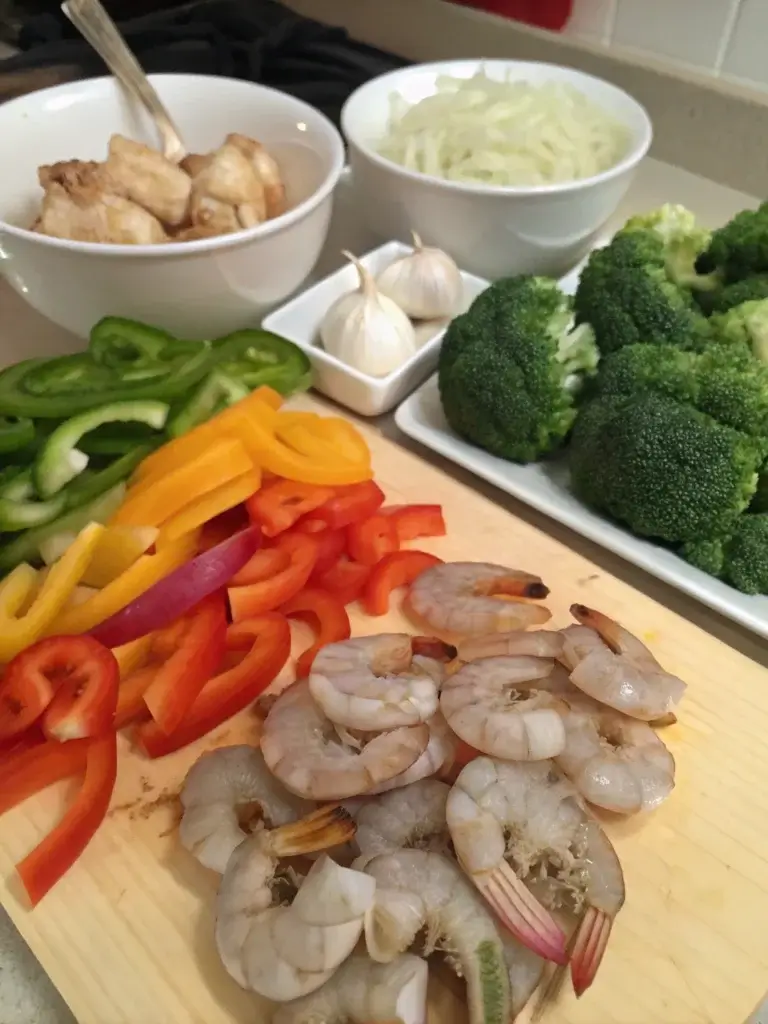 shrimp stir fry INGREDIENTS
